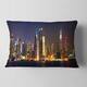 Designart 'New York Skyline at Night' Cityscape Photo Throw Pillow ...