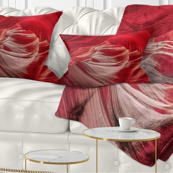 Designart 'Red Shade in Antelope Canyon' Landscape Photography Throw Pillow
