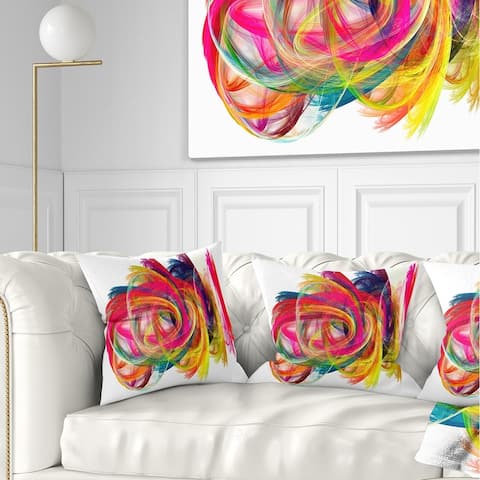 Designart 'Colorful Thick Strokes' Abstract Throw Pillow