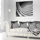 Designart 'Waves and Circles Black n' White' Contemporary Throw Pillow ...