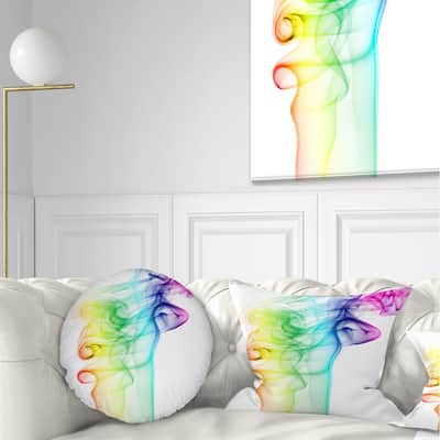 Designart 'Wave Light Art' Abstract Throw Pillow