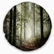 preview thumbnail 2 of 8, Designart 'Light in Dense Fall Forest with Fog' Landscape Printed Throw Pillow