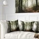 preview thumbnail 5 of 8, Designart 'Light in Dense Fall Forest with Fog' Landscape Printed Throw Pillow 16 in. x 16 in.