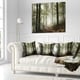 preview thumbnail 7 of 8, Designart 'Light in Dense Fall Forest with Fog' Landscape Printed Throw Pillow