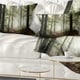 preview thumbnail 8 of 8, Designart 'Light in Dense Fall Forest with Fog' Landscape Printed Throw Pillow 12 in. x 20 in.