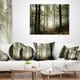 preview thumbnail 4 of 8, Designart 'Light in Dense Fall Forest with Fog' Landscape Printed Throw Pillow