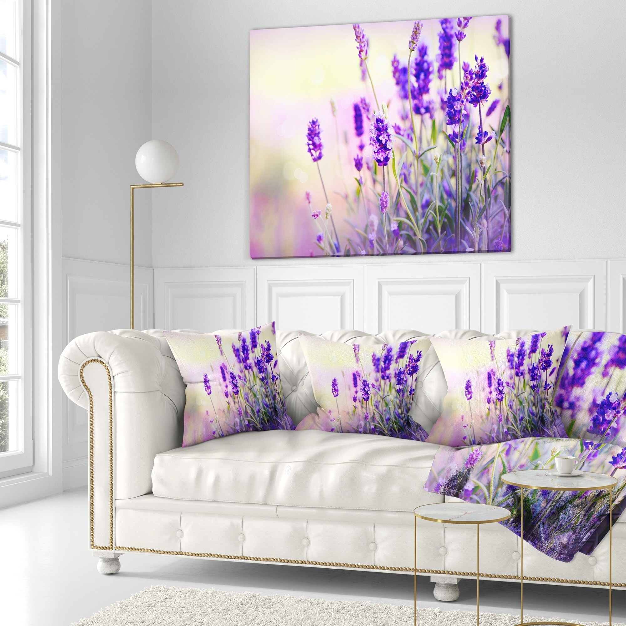 Designart 'Purple Lavender Field' Floral Photography Throw - Picture 9 of 10