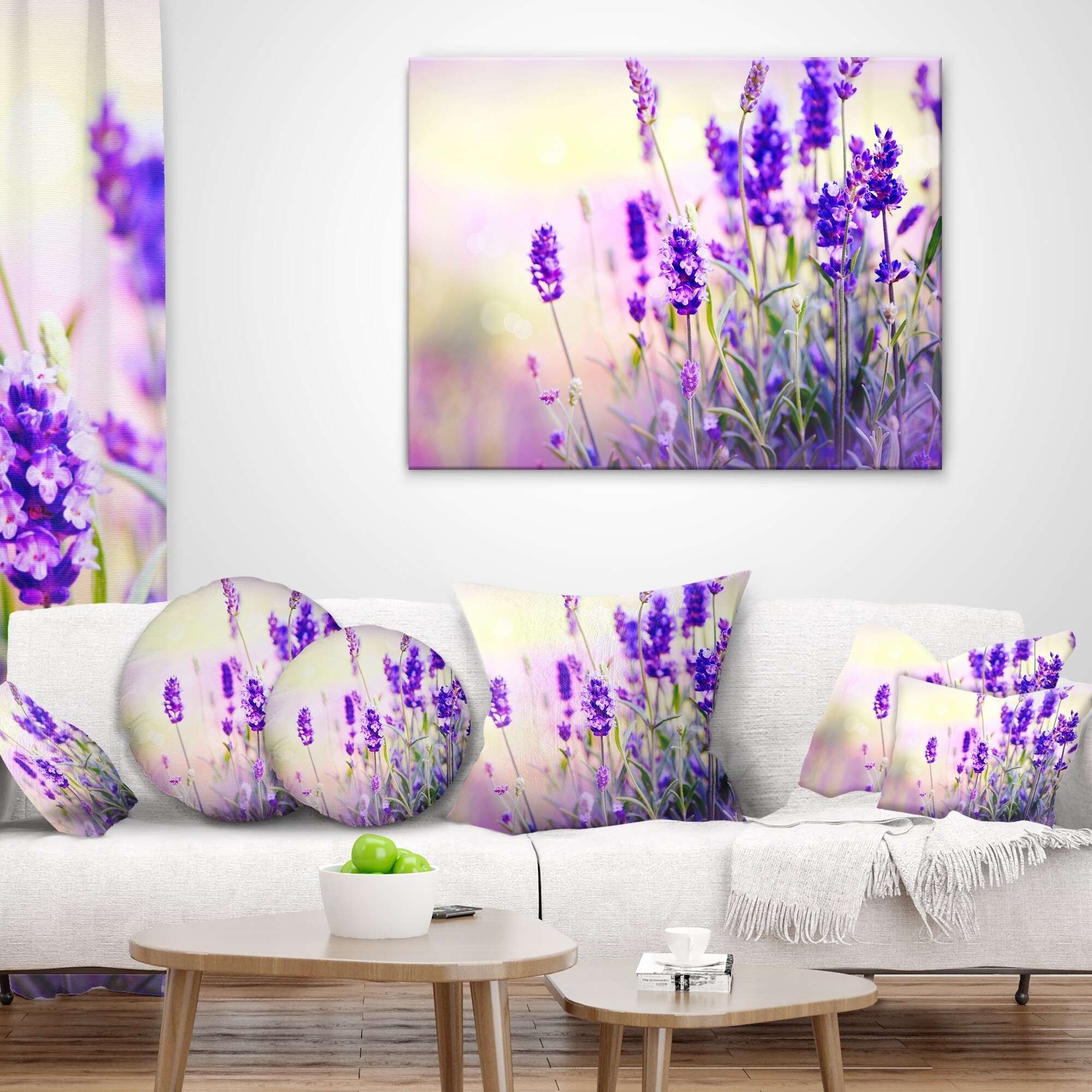 Designart 'Purple Lavender Field' Floral Photography Throw - Picture 10 of 10