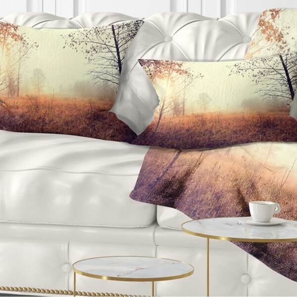 Designart 'Beautiful Natural Landscape with Trees' Landscape Printed Throw Pillow