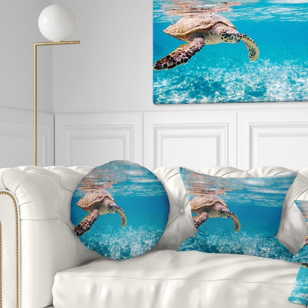 Designart 'Island Like Large Fantasy Turtle' Animal Throw Pillow - Bed Bath  & Beyond - 20948839