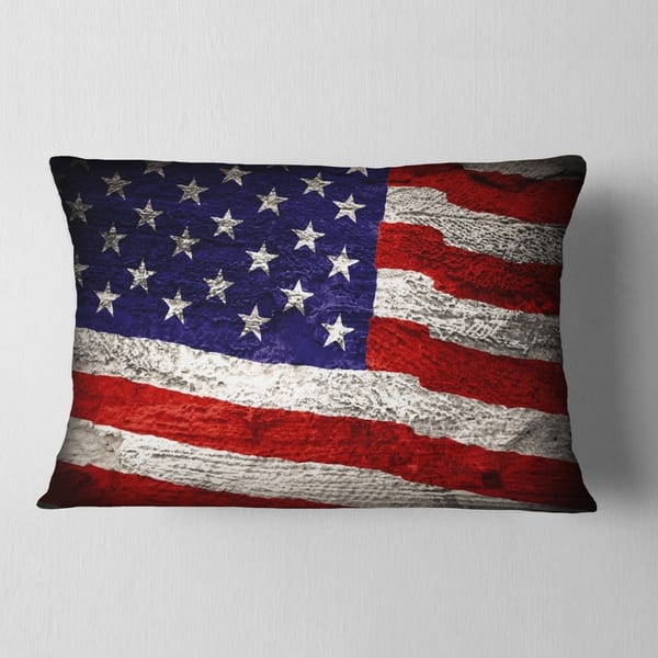 Shop Designart Large American Flag Watercolor Abstract Throw
