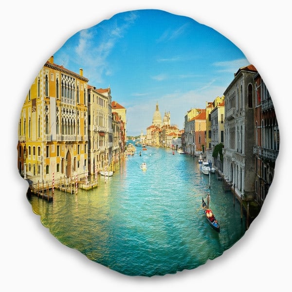 Designart Vibrant Evening Venice Italy Cityscape Throw Pillow On Sale Overstock 20890721
