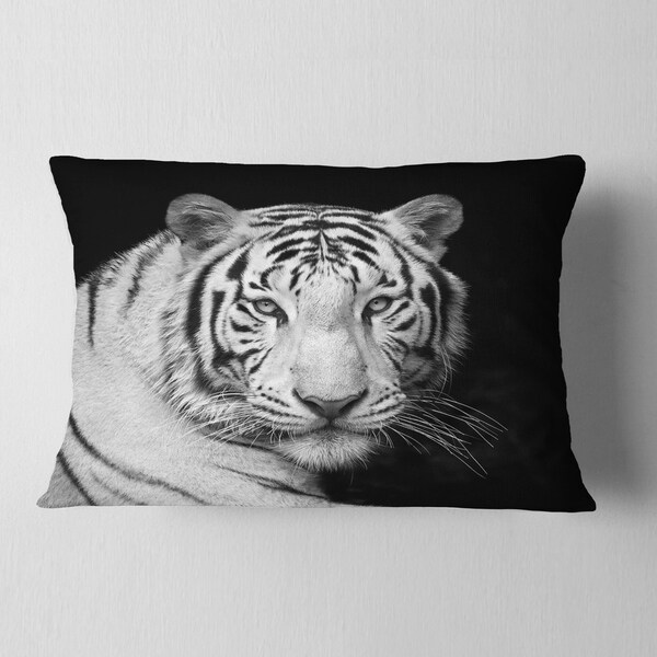 White tiger clearance pillow