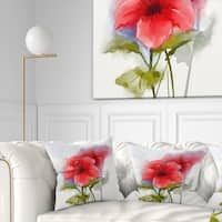 Designart 'Big Red Tree on Foggy Day' Landscape Printed Throw Pillow - Bed  Bath & Beyond - 20890861