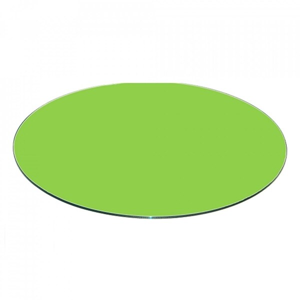 Green Back Painted Round Glass Table Top 3 8 Thick Flat Tempered