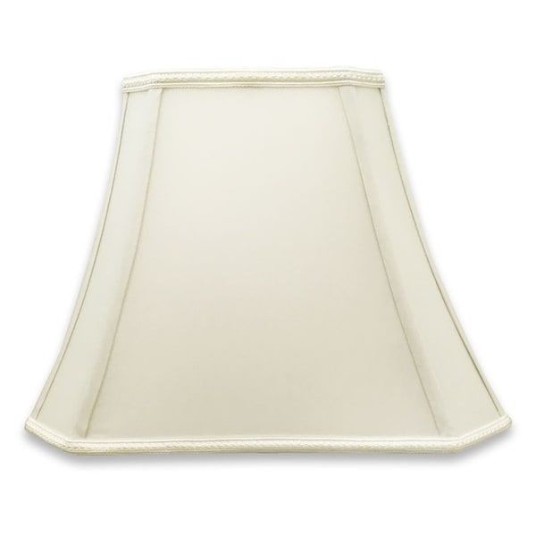 Royal Designs Rectangle Bell Cut Corner Designer Lampshade - White - (6.25 x 8) x (11 x 16) x 12