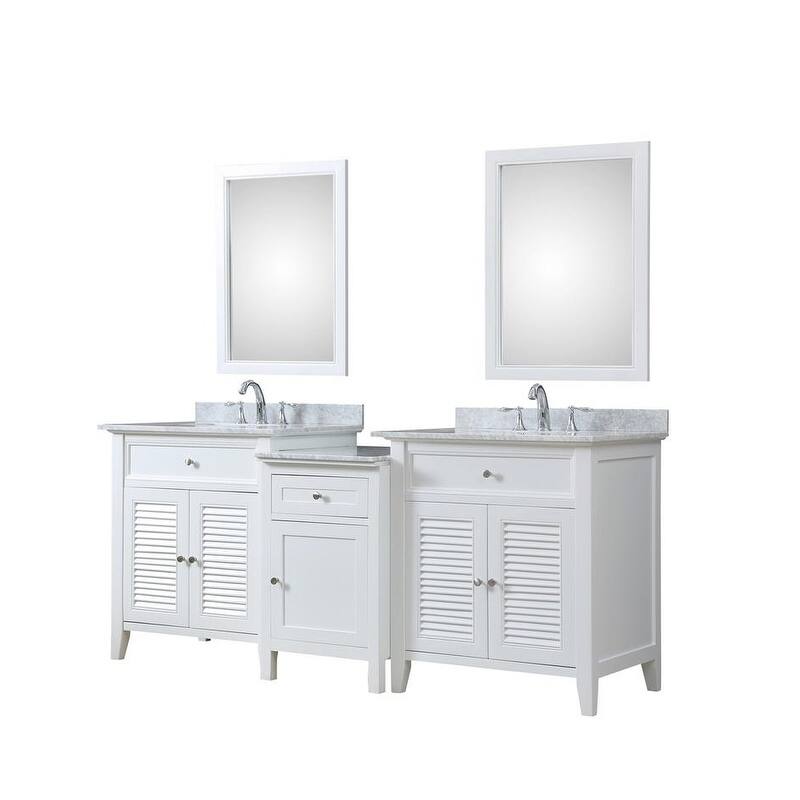 Shutter Spa 82 In. Bath and Makeup Hybrid Vanity