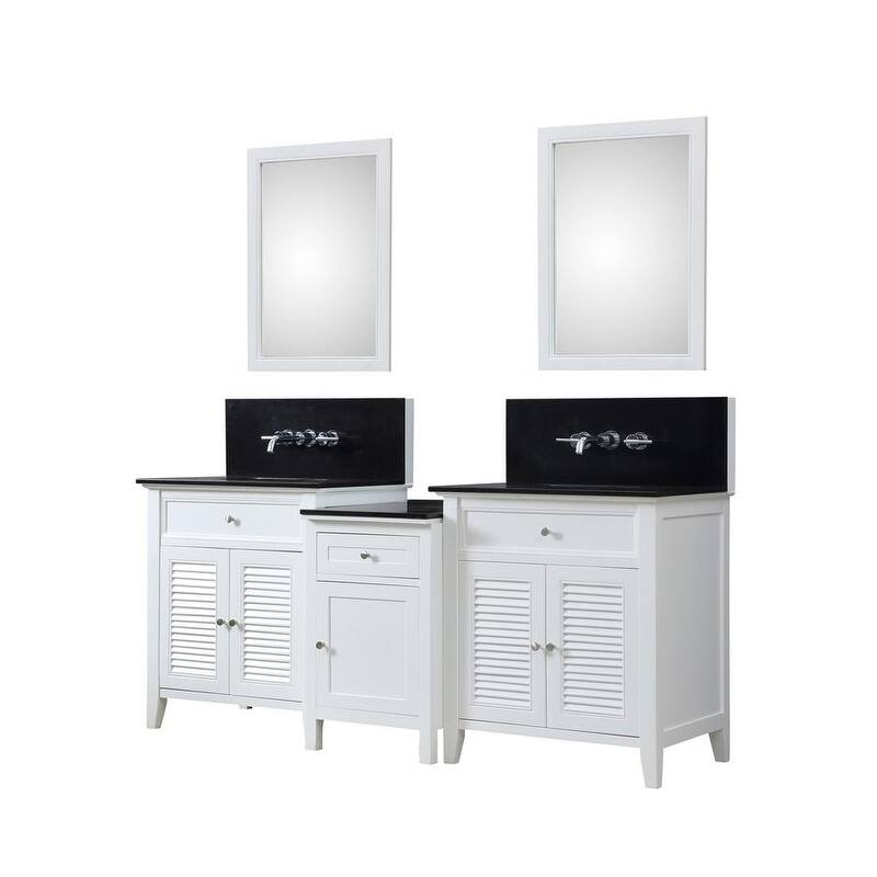 Shutter Spa 82 In. Bath and Makeup Hybrid Vanity