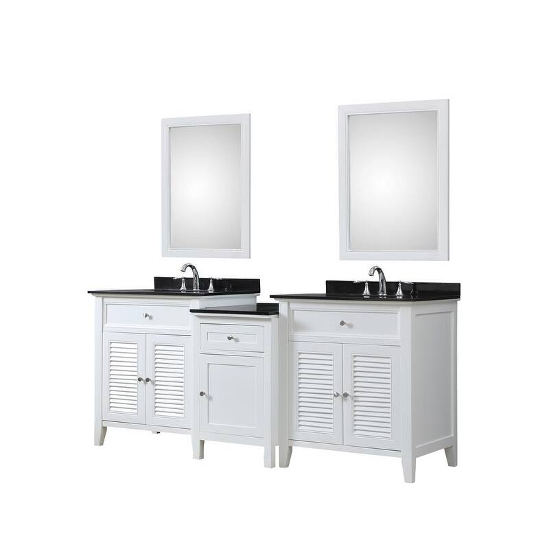 Shutter Spa 82 In. Bath and Makeup Hybrid Vanity