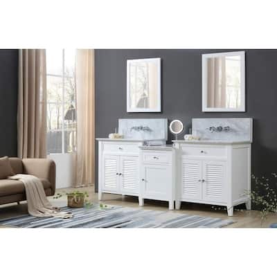 Shutter Spa Premium 82 In. Bath and Makeup Hybrid Vanity