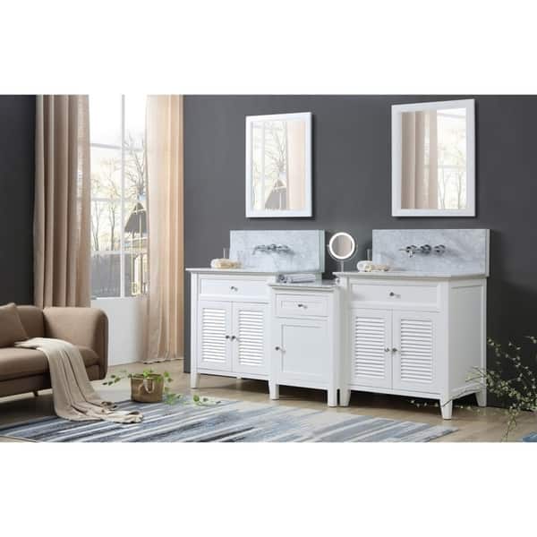 Shutter Spa Premium 82 In. Bath and Makeup Hybrid Vanity