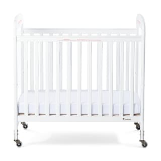 Next Gen Serenity Fixed-Side Compact Clearview Crib - White