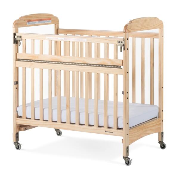 slide 2 of 6, Next Gen Serenity SafeReach Compact Clearview Crib - Natural