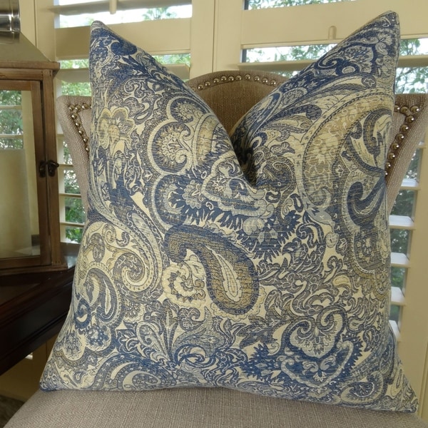 Navy and discount taupe throw pillows