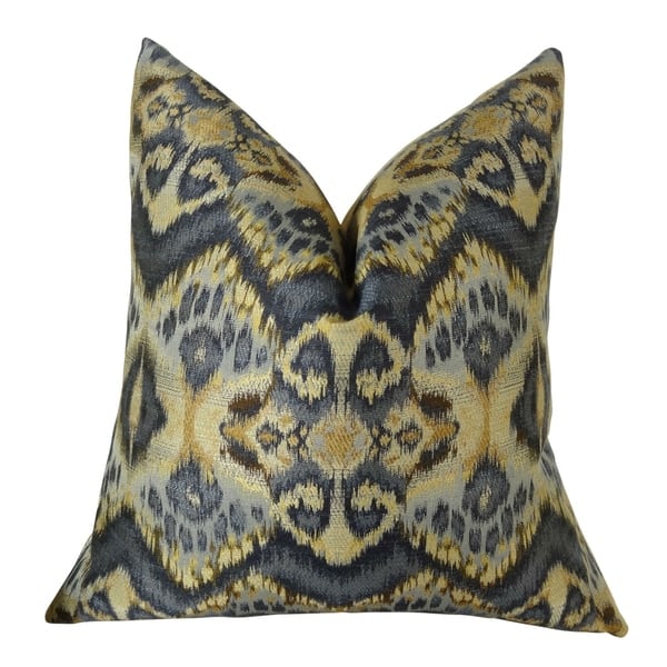 Shop Thomas Collection Zig Zag Ikat Navy Blue Tan Luxury Couch