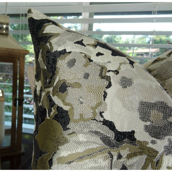 Black and hotsell taupe throw pillows