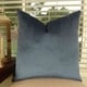 Thomas Collection Solid Dark Blue Luxury Throw Pillow, Handmade in USA, 15003D - Thumbnail 0