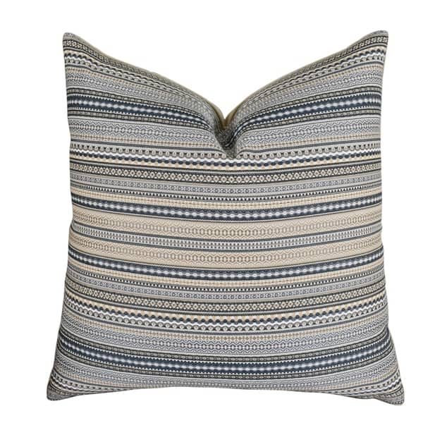 SALE Taupe cotton blend satin throw pillow cover 18x18 Luxury Piped Toss  Cushion