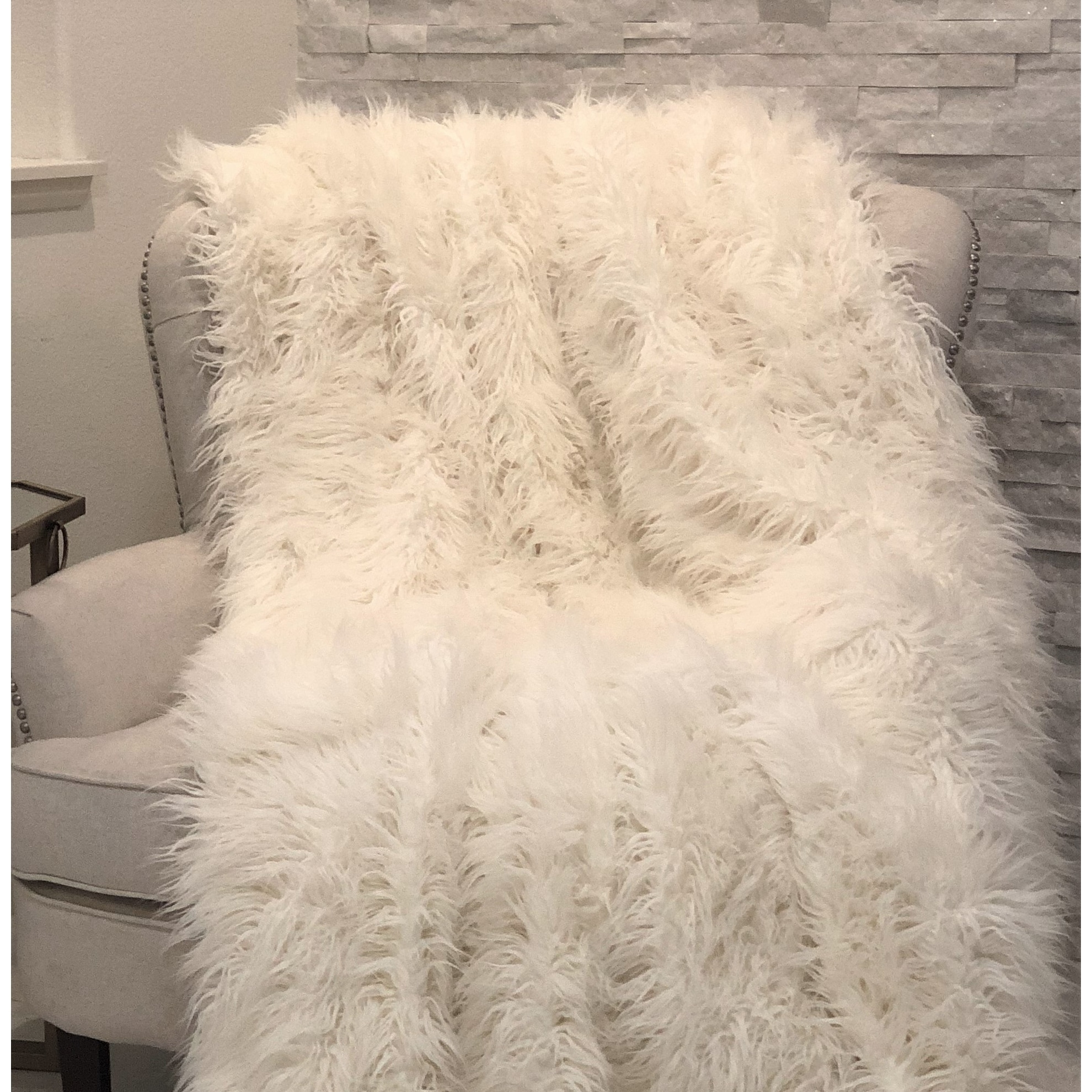 Plutus Mongolian Faux Fur Luxury Throw Overstock 20900921