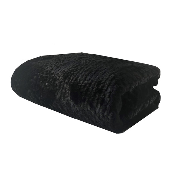 Black Ruched Faux Fur Throw (50"X60") : Target