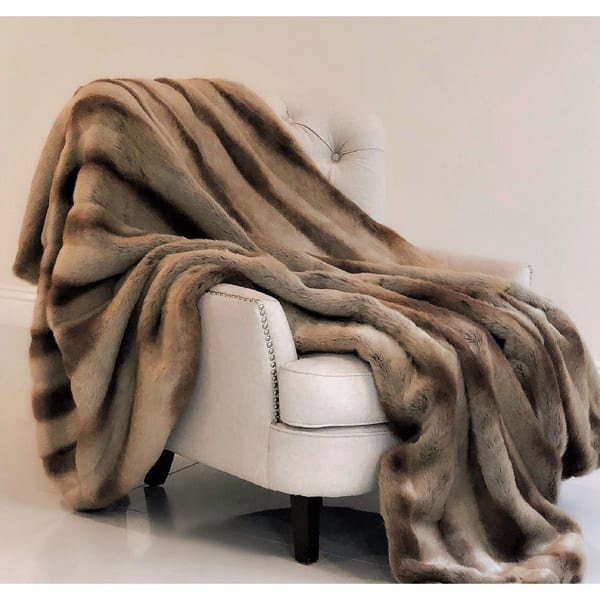 Shop Plutus Sheared Faux Chinchilla Luxury Blanket On Sale