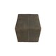 preview thumbnail 2 of 2, Decor Maisonette Distressed Leather Pouf Lincoln, Grey (18"x18"x18")