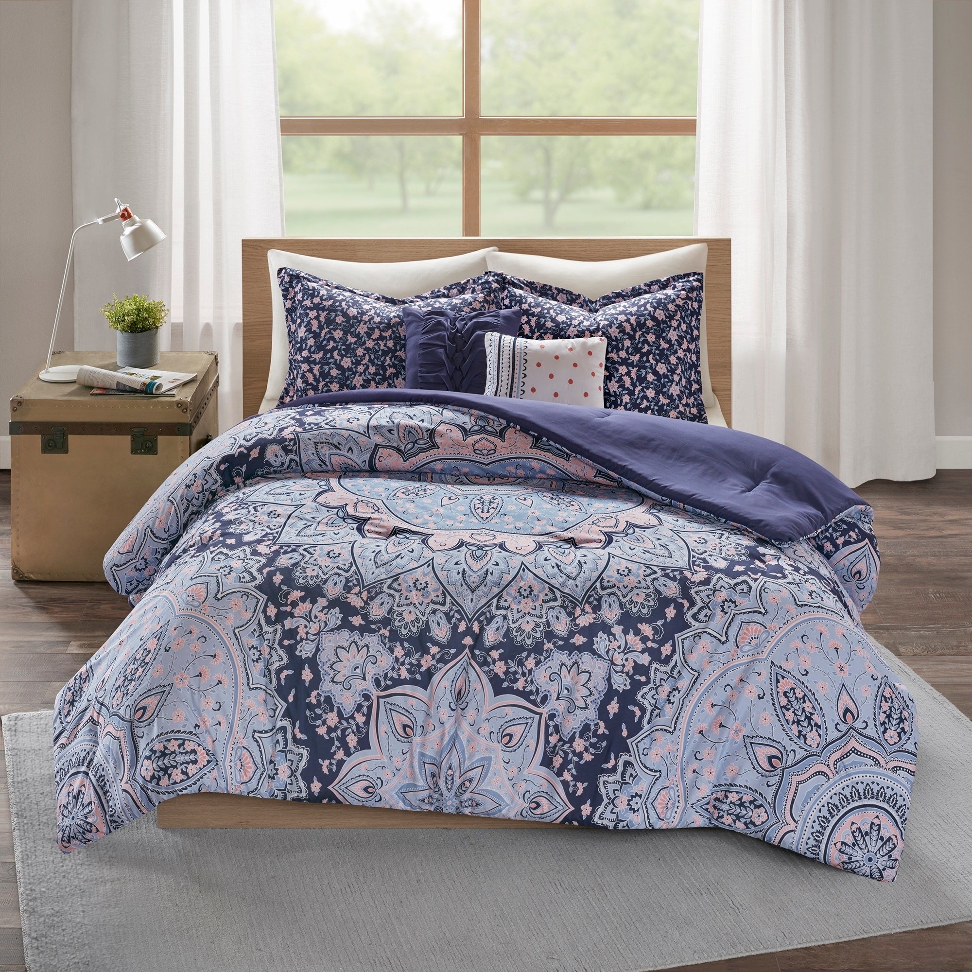 twin xl comforter sets blue