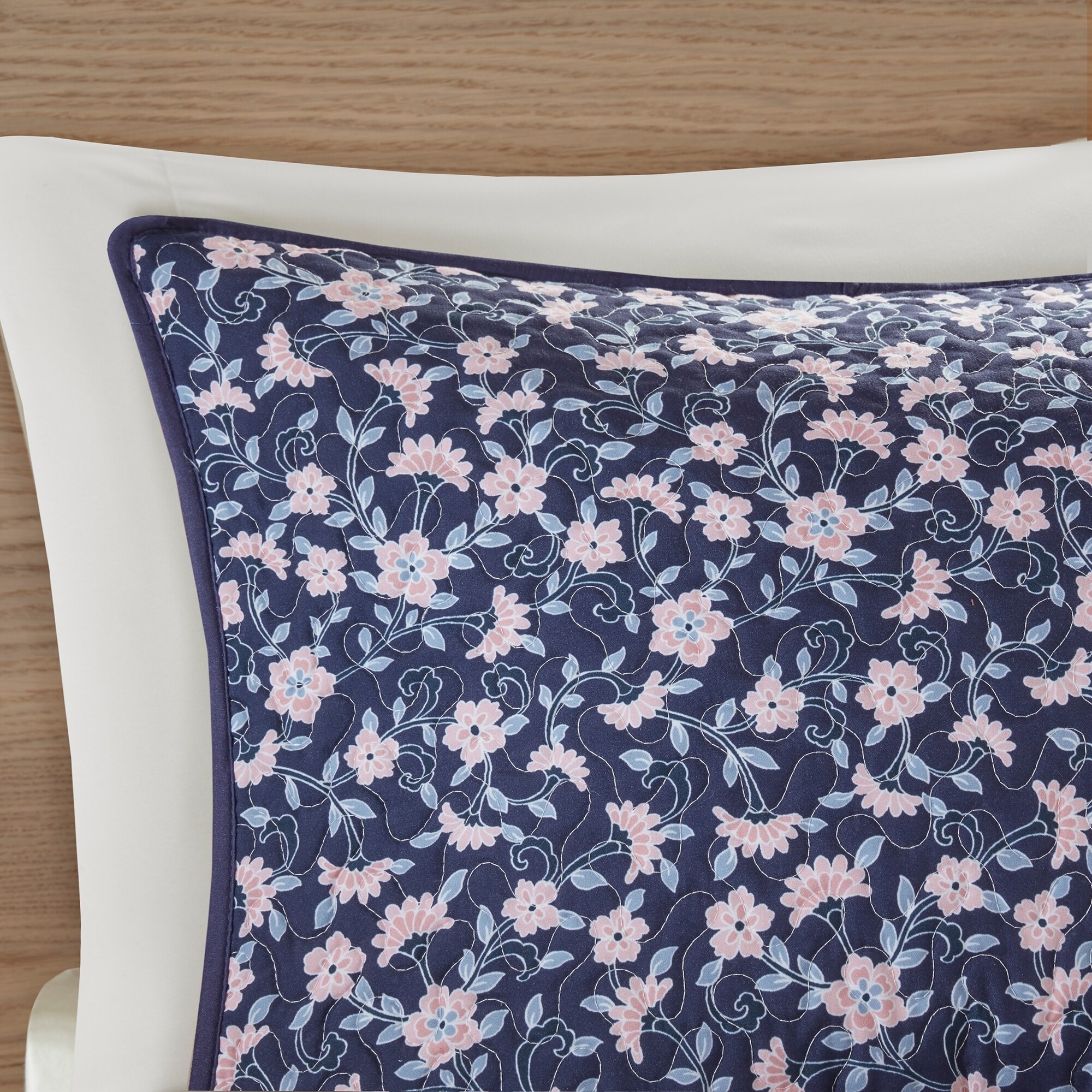 Twin//Twin XL Blue Intelligent Design Odette 4 Pieces Boho Printed Solid Microfiber Comforter Set Bedding