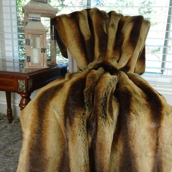 Brown Fox Fur Blanket / Fur Throw: FurSource.com
