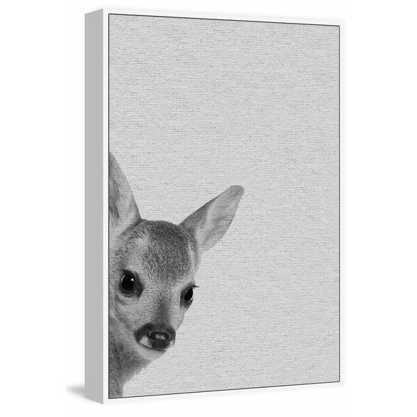 Marmont Hill - Handmade Fawn Surprise II Floater Framed Print on Canvas