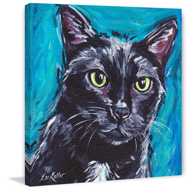 Black Cat Illusion' Painting Print on Wrapped Canvas