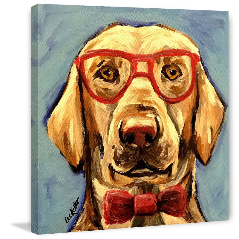 'Lab Glasses Marvin' Painting Print on Wrapped Canvas