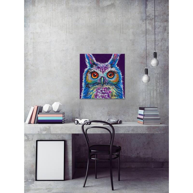 'Owl Sasha' Painting Print on Wrapped Canvas