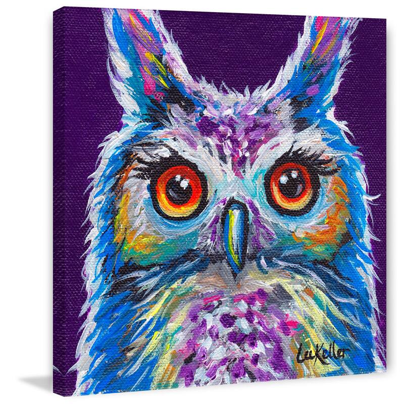 'Owl Sasha' Painting Print on Wrapped Canvas