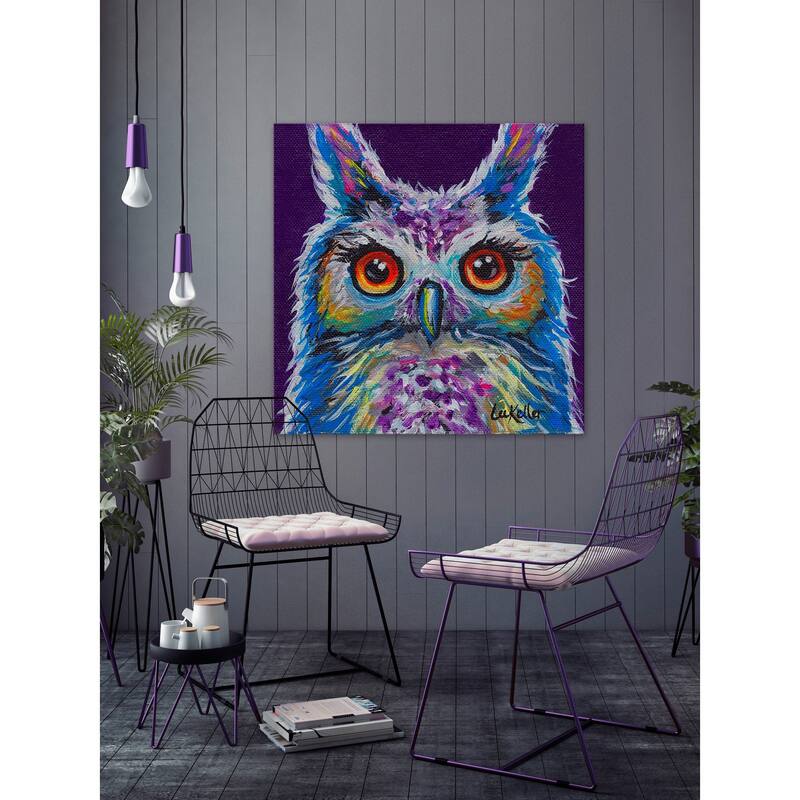 'Owl Sasha' Painting Print on Wrapped Canvas