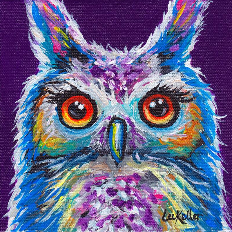'Owl Sasha' Painting Print on Wrapped Canvas