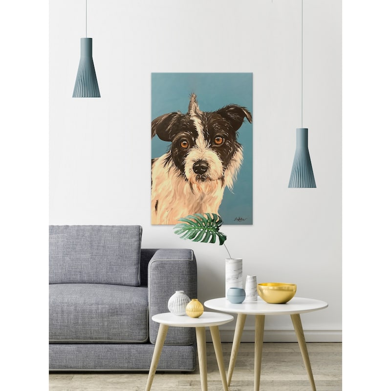Scruffy Dog' Painting Print on Wrapped Canvas