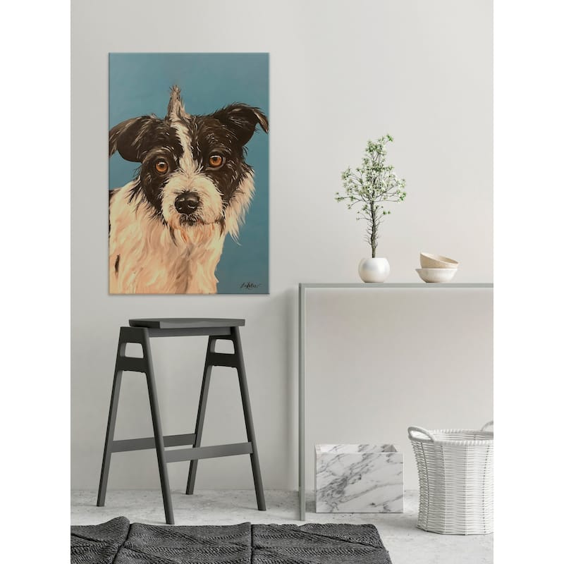 Scruffy Dog' Painting Print on Wrapped Canvas