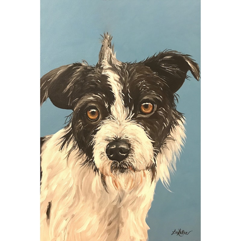Scruffy Dog' Painting Print on Wrapped Canvas