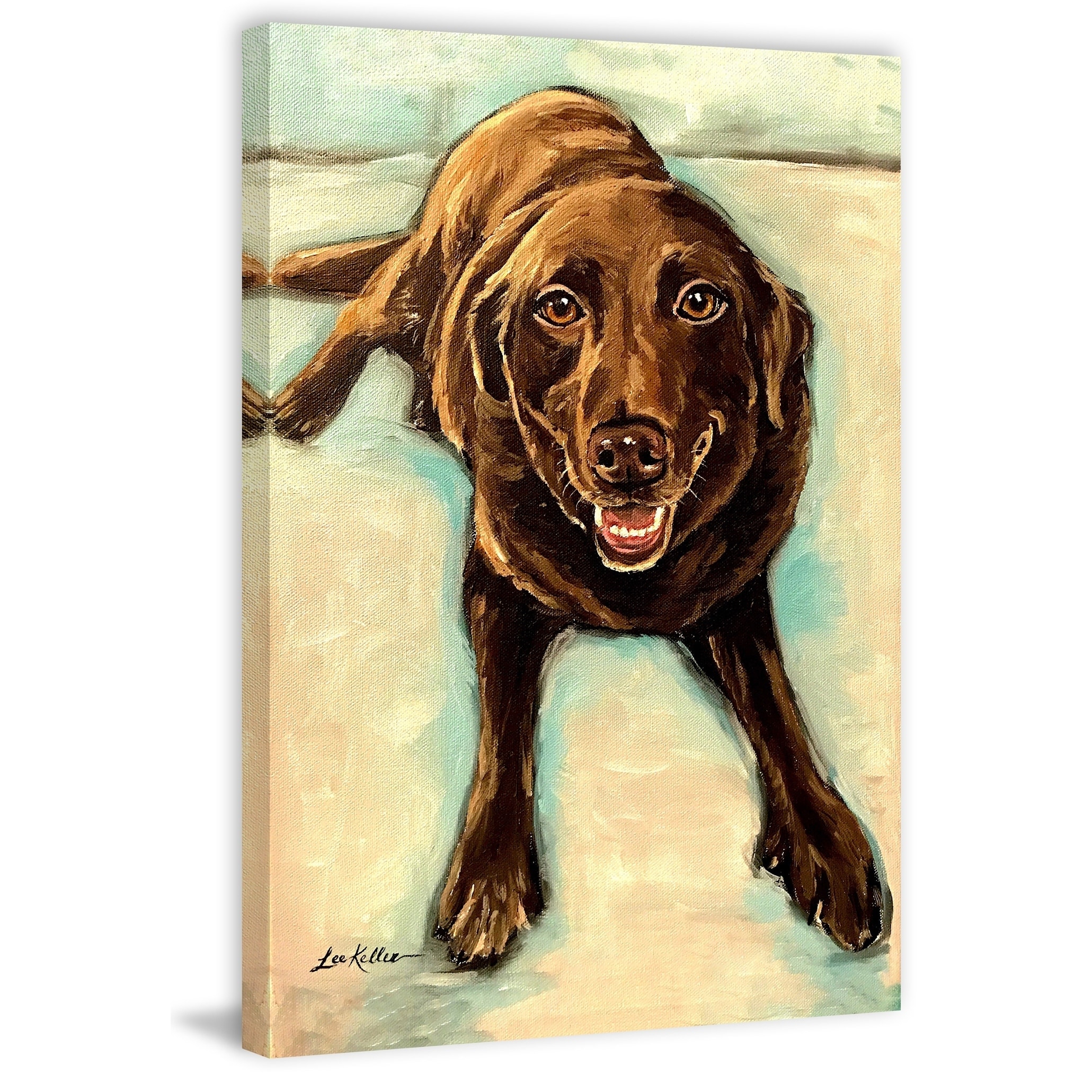 Marmont Hill - Handmade Choc Lab Print on Wrapped Canvas